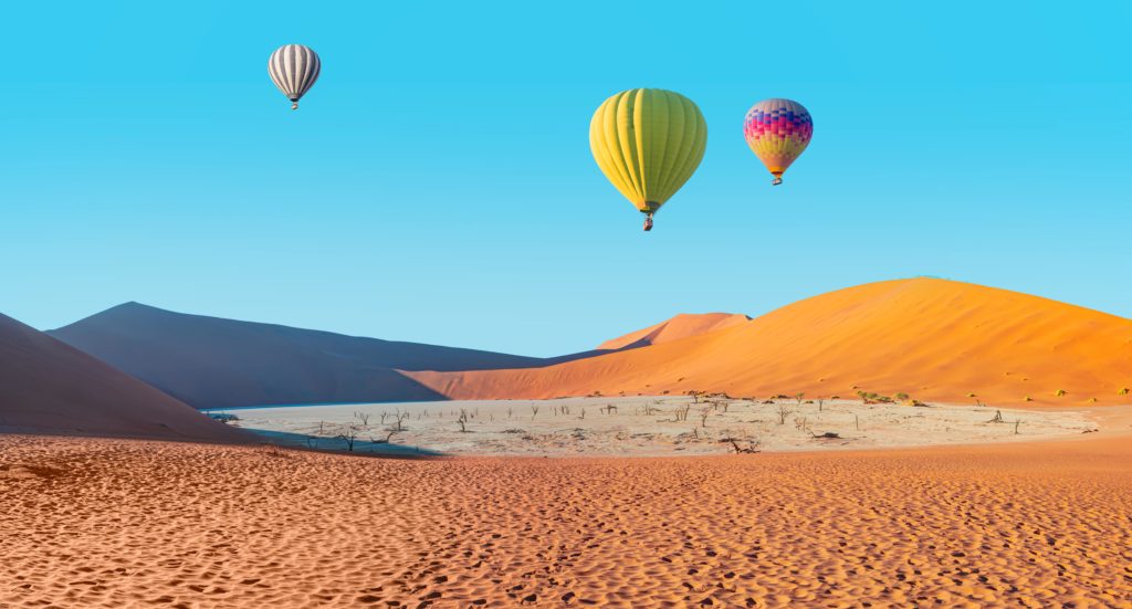 sossusvlei-no-deserto-do-namibe balão de ar quente